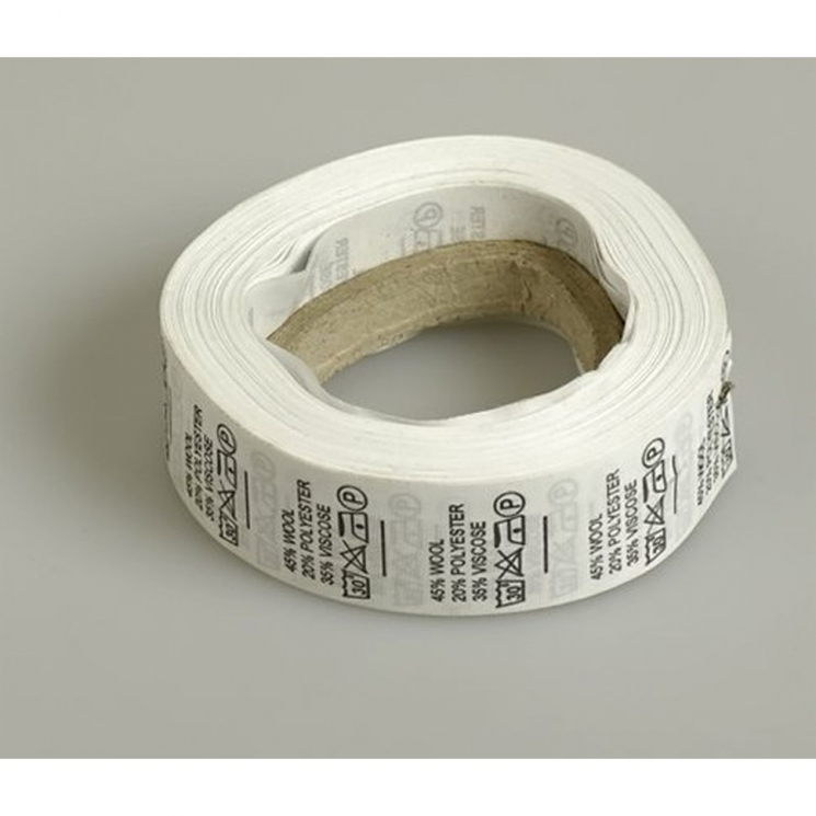 Состав и уход за тканью, Wool 45% Pol 20% Viscose 35%, цв.белый, 1000шт.