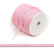 Шнур вощеный 2мм, 100% хлопок цв. 134 розовый уп.100м