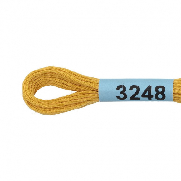 Нитки для вышивания Gamma мулине (3173-6115) 100% хлопок 24 x 8 м цв.3248 св.горчичный