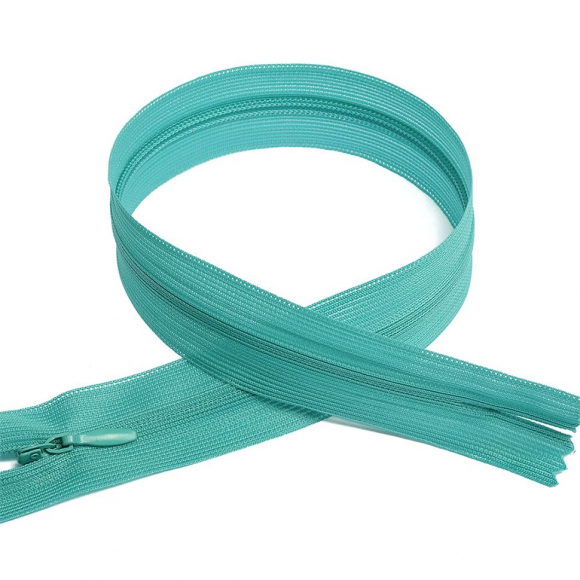 Молния MaxZipper пласт. потайная №3 50см н/р цв.F253 голубой уп.50шт