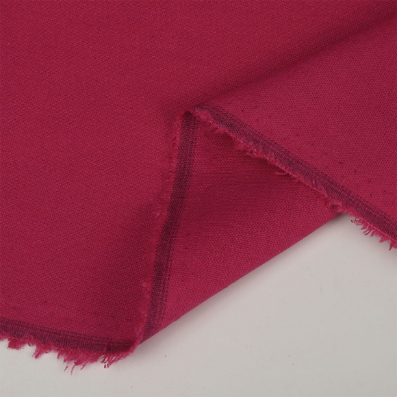 Ткань льняная 200 г/м? лен 25%, хб 25%, вискоза 25%, пэ 25% шир.140 см арт.TBY.Li.1009.14 цв.14 малина рул.20м