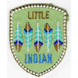 85878_Термоаппликация HKM "Little Indian Button gr?n"