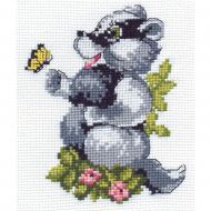 Набор для вышивания KLART арт. 3-043 Барсук 10х13 см