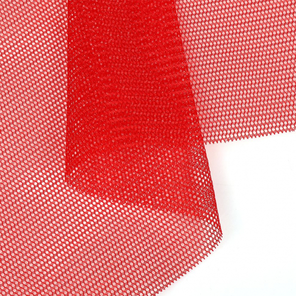Сетка для пошива бейсболок жесткая арт.TBY-102-3 70г/м? (105г/пог.м) ш.150см цв.красный уп.5м