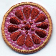 Термоаппликация HKM "Цветок розовый с коричневым"