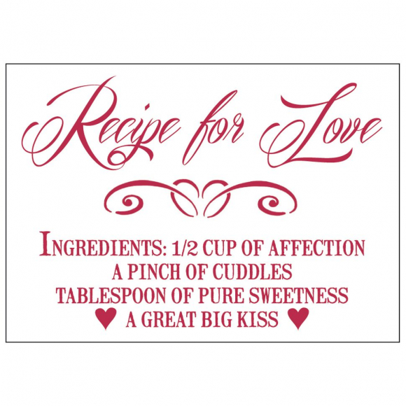 98254_Трафарет "Recipe for Love" 98254_Трафарет "Recipe for Love"
