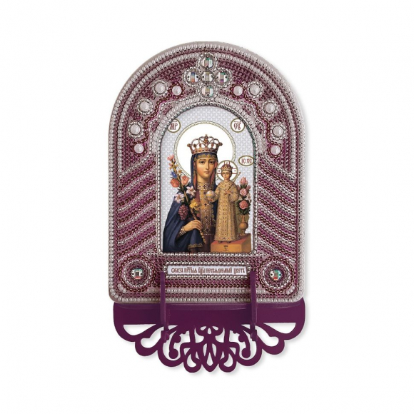 Набор для вышивания бисером НОВА СЛОБОДА арт.ВК1009 Богородица Неувядаемый цвет 10х13 см