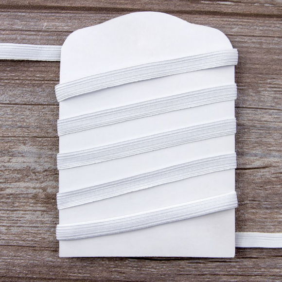 185741_Резинка продежка, Safisa, 12 мм, цвет 02, белый