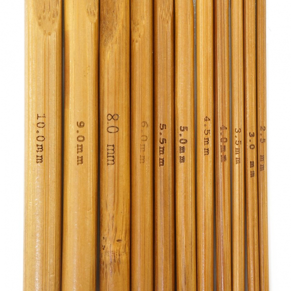 187925_Набор крючков, вязальных, бамбук, Hemline, 15 см