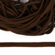 Шнур плоский х/б 08мм арт.2с-210к, цв.коричневый уп.50м