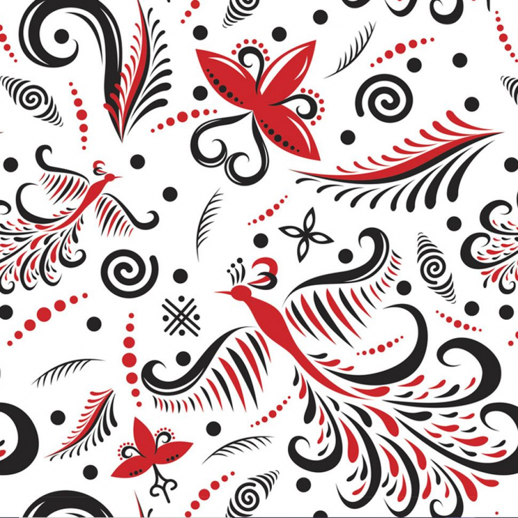 Ткань для пэчворка PEPPY Мезенские Узоры 135 г/м? 100% хлопок цв.МУ-13 белый уп.50х50 см