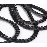 Пайетки на нитях 6мм Silver Base арт.TBY-FLKU06-SB цв.26A черный уп.73,12м