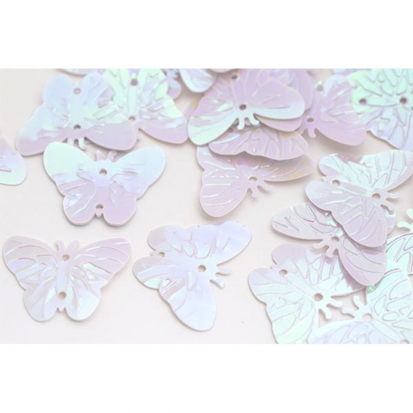 Пайетки россыпью арт.TBY-FLK288 15х20мм цв.099 белый уп.50г