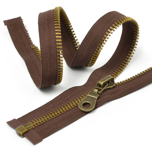 Молния MaxZipper мет. антик №8, 16см н/р цв.коричневый уп.100шт