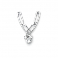 Украшение пришивное металл со стразами арт.UF.338 34х48мм цв.никель уп.10шт