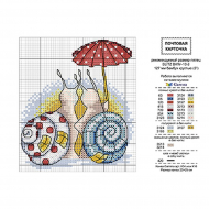Схема для вышивания PANNA Открытка арт. 092019 Улитки уп.10 шт