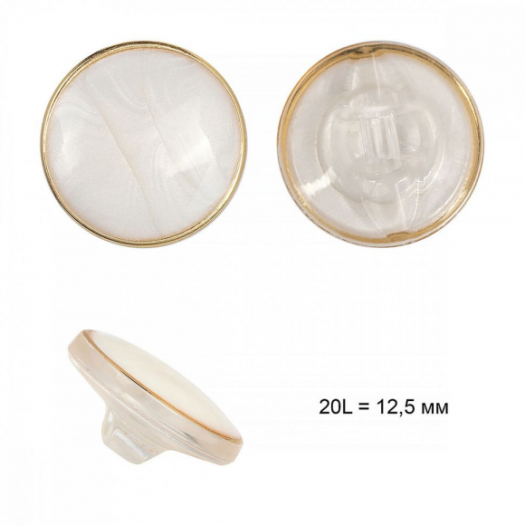 Пуговицы пластик TBY.B301 цв.04 белый 20L на ножке 30шт Пуговицы пластик TBY.B301 цв.04 белый 20L на ножке 30шт