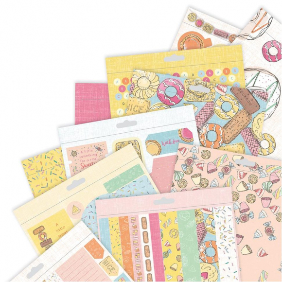 184129_Набор для скрап-проектов "SWEET TREATS" с высеченными элементами и бумагой