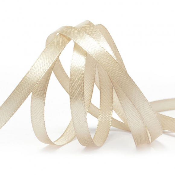 Лента атласная 6мм цв.3124 св.бежевый IDEAL уп.27,4 м