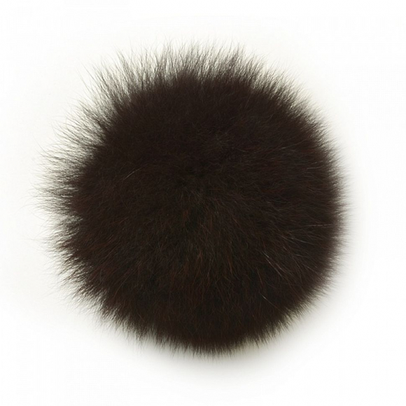 Помпон TBY натуральный арт.PNP025 Песец 10см цв.т.коричневый