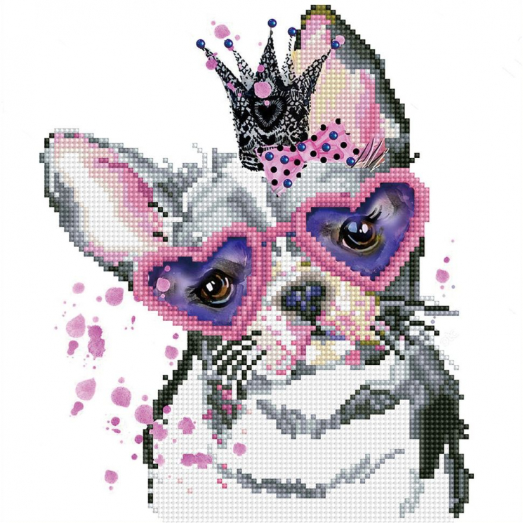 Кристальная мозаика на холсте ФРЕЯ арт.ALV-65 Я-принцесса 30х30 см