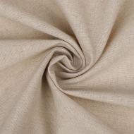 Ткань льняная TBYLi-1004-04 185г/м? 30% лен 25хб 25%виск 20%ПЭ шир 140см цв.04 натуральный рул 10м