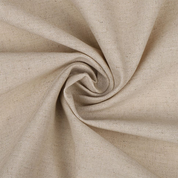 Ткань льняная TBYLi-1004-04 185г/м? 30% лен 25хб 25%виск 20%ПЭ шир 140см цв.04 натуральный рул 10м