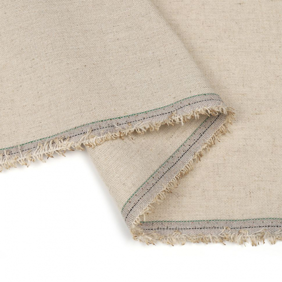 Ткань льняная TBYLi-1004-04 185г/м? 30% лен 25хб 25%виск 20%ПЭ шир 140см цв.04 натуральный рул 10м