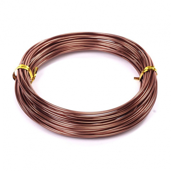 Проволока ? 1,5мм арт.ТВ-ALW-1,5 цв.18 коричневый рул.10м