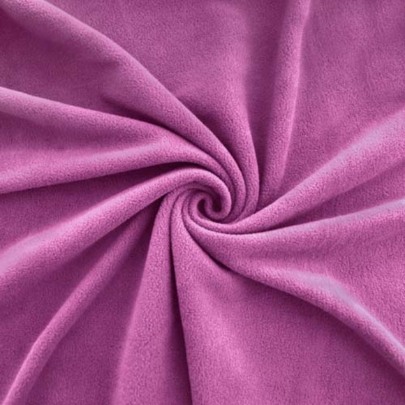 Ткань флис 2-х сторонний МТ-250-327 250 г/м? 100% ПЭ шир.150см  цв.173 розовый рул.70-110м (1кг - 2,75м)