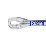 Нитки для вышивания Gamma мулине 100% вискоза 12 x 8 м цв.R0966 бл.серый