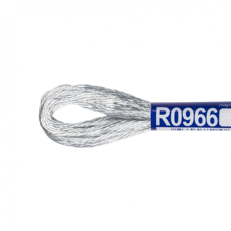 Нитки для вышивания Gamma мулине 100% вискоза 12 x 8 м цв.R0966 бл.серый