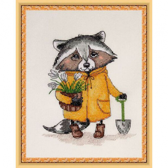 Набор для вышивания NEOCRAFT арт.РЗ-15 Садовник 12х15 см