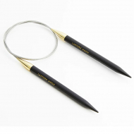 350044 Knit Pro Спицы круговые для вязания укороченные Lantern Moon 3,75мм/40см, эбеновое дерево, черный