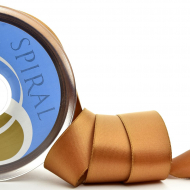 18883_Лента атласная двусторонняя SAFISA, 15 мм, 25 м, цвет 44, бронзовый