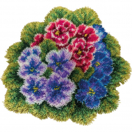 Набор для вышивания PANNA арт. KI-1584 Коврик Фиалки 56,5х52 см