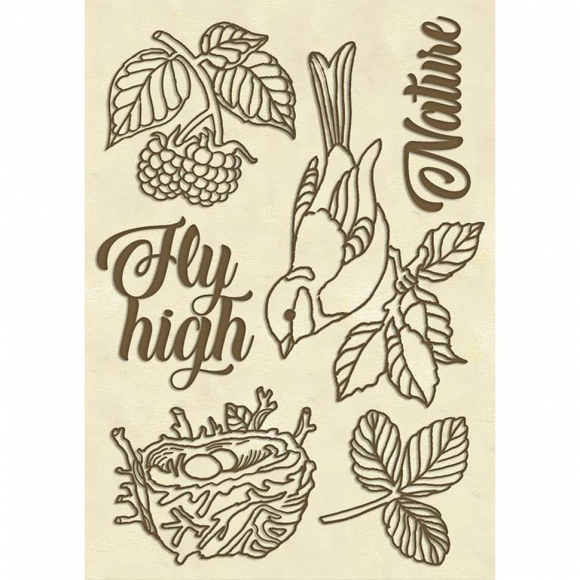 Набор высеченных декоративных элементов "Маленькая птичка" Набор высеченных декоративных элементов "Маленькая птичка"