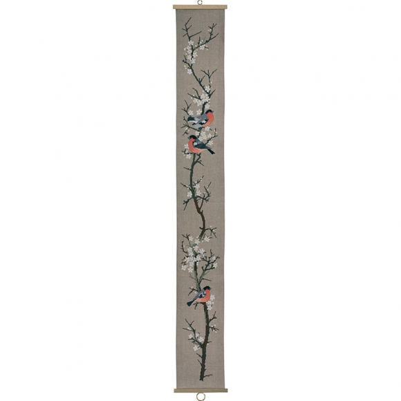 Набор для вышивания EVA ROSENSTAND арт.09-2775 Три снегиря 18х141 см