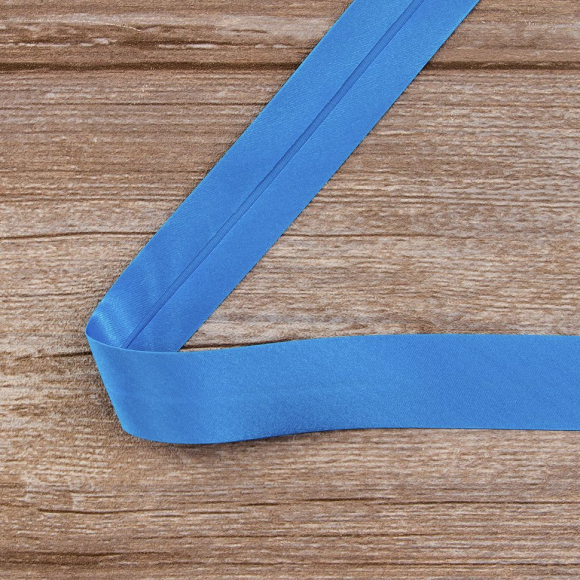 Косая бейка атласная 30 мм, 25 м, цвет 16, бирюзовый