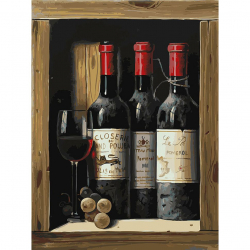 Картины по номерам Белоснежка арт.БЛ.307-AS Коллекционное вино 30x40 см