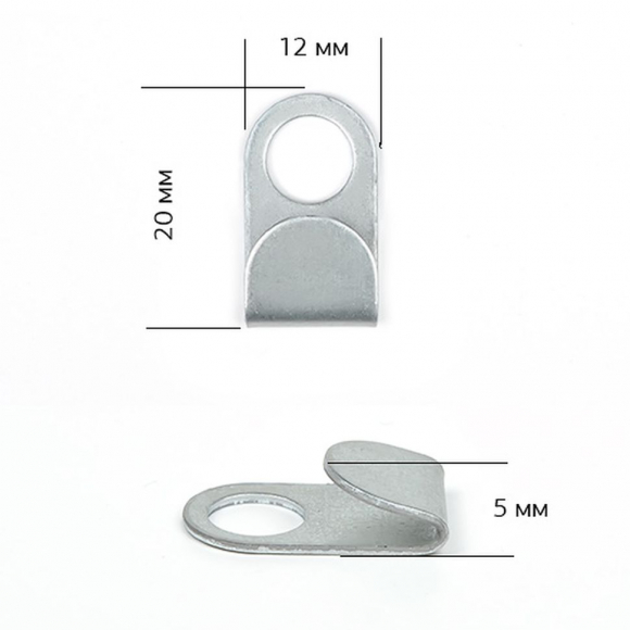 Крючок для автомобильных чехлов ВОС С-418 Стрелец 20х12мм цв. цинк уп. 1000шт