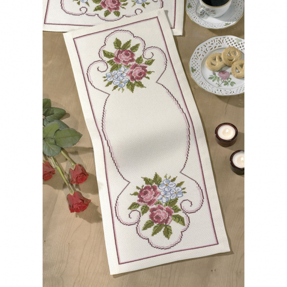 37880_Набор для вышивания дорожка "Розы" 37880_Набор для вышивания дорожка "Розы"