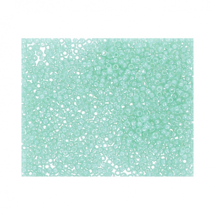 Бисер Япония "TOHO" 15/0  круглый 2  1.5 мм 5 х 5 г №0144 бл.зеленый/перл