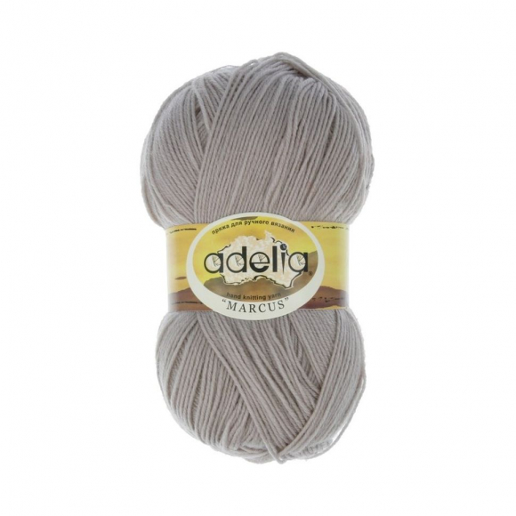 Пряжа ADELIA MARCUS (60% полиэстер, 40% шерсть) 5х100г/375м цв.13 бежевый
