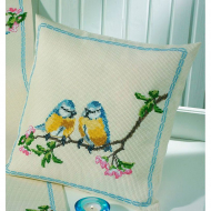 Набор для вышивания PERMIN арт.83-2855 Подушка Лазоревка 40х40 см