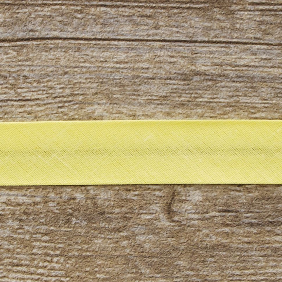 Косая бейка хлопок/полиэстер 20 мм, 25 м, цвет 09, светло-желтый Косая бейка хлопок/полиэстер 20 мм, 25 м, цвет 09, светло-желтый