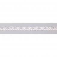 Мерсеризованное хлопковое кружево, 8 мм, цвет светло-розовый