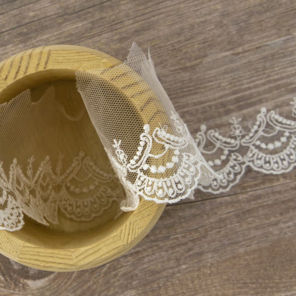 178110_Кружево-вышивка на тюле, 22 мм, 13,5 м