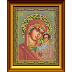 Набор для вышивания бисером GALLA COLLECTION арт.И 002 Икона Божией Матери Казанская 27x36 см