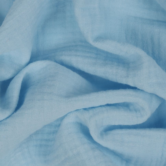 Ткань Муслин 125 г/м? 100% хлопок шир.130 см арт.TBY.Mus.24723.7 цв.07 св.голубой рул.25м Ткань Муслин 125 г/м? 100% хлопок шир.130 см арт.TBY.Mus.24723.7 цв.07 св.голубой рул.25м